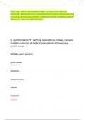 MNGT 301/CHAPTER 8:ORGANIZATIONAL CULTURE,STRUCTURE,AND  DESIGN:BUILDING BLOCKS OF THE ORGANIZATION NEWEST EXAM 2024-2025  ACTUAL QUESTIONS AND CORRECT VERIFIED(DETAILED) ANSWERS|ALREADY  GRADED A+ |100% GUARANTEED PASS!