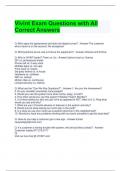 Vivint Exam Questions with All Correct Answers 