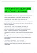 Vivint Pre-test Questions with Correct Answers 