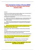 Chamberlain College of Nursing NR602 AHIP Test Review Questions with Verified Answers