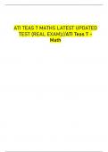   ATI TEAS 7 MATHS LATEST UPDATED TEST (REAL EXAM)//ATI Teas 7 - Math