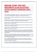 ENCOR CCNP 350-401 SECURITY EXAM QUESTIONS WITH CORRECT ANSWERS 100% 2024