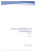 Summary Ethics, Responsibility, and Sustainability (HMA64a)