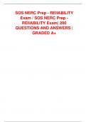 SOS NERC Prep - RElIABILITY Exam / SOS NERC Prep - RElIABILITY Exam| 200  QUESTIONS AND ANSWERS |  GRADED A+ The ReliabilityCoordinatorjust informed you of a slowtime error correctionwhichwill begin at the topof the nexthour. Your EMS system will not let 