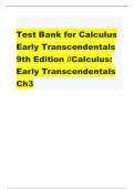 Test Bank for Calculus  Early Transcendentals  9th Edition //Calculus:  Early Transcendentals Ch3 Product Rule - CORRECT ANSW-d/dx [ u(x) v(x)] = u'(x) v(x) +  u(x) v'(x) Quotient Rule - CORRECT ANSW-d/dx [u/v] = (vu'-uv')/v² Derivatives of Tr