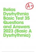 Relias Dysrhythmia Basic Test 35 Questions and Answers 2023