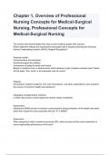 Chapter 1, Overview of Professional Nursing Concepts for Medical-Surgical Nursing, Professional Concepts for Medical-Surgical Nursing 10th Edition by Ignatavicius Workman Test Bank.