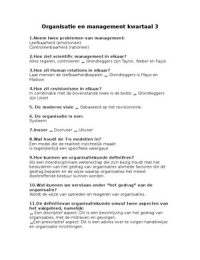 Organisatie en management