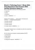Block 2: Pathology Exam 1 Mcqs (Sdls Only!)Questions And Answers With Verified Solutions Rated A+