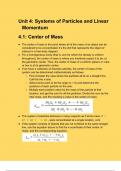 Unit 4_ Systems of Particles and Linear Momentum 4.1_ Center of Mass