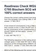 Readiness Check WGU C785 Biochem SCG with 100% correct answers