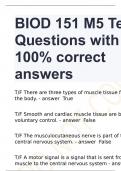 BIOD 151 M5 Test Questions with 100% correct answers