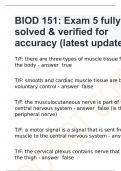 BIOD 151 Module 2 exam fully solved & verified for accuracy (latest update)