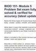 BIOD 151- Module 5 Problem Set exam fully solved & verified for accuracy (latest update)