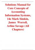 Solutions for Accounting Information Systems, 14th Edition by Arline A. Savage