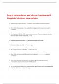 Dental Jurisprudence Mock Exam Questions with  Complete Solutions. New updates