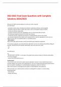 DSE OSCE Final Exam Questions with Complete  Solutions 2024/2025