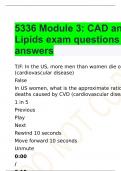 5336 Module 3 CAD and Lipids exam questions and answers.