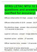 HFRG LETAC MTU 10 2024 questions and answers (verified for accuracy)