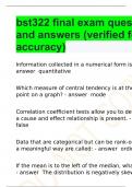 bst322 final exam questions and answers (verified for accuracy)