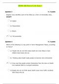 BEHS 380 End of Life Quiz 1 | 20 Questions with 100% Correct Answers