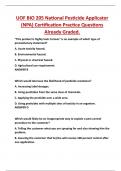Combined Pesticide Exams Package Deal with Complete Solutions |Already Graded|100% VERIFIED. 