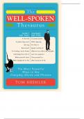 The Well-Spoken Thesaurus: The Most Powerful Ways to Say Everyday Words and Phrases Tom Heehler