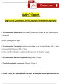 2024 AANP Exam Expected Questions and Answers (2024 / 2025) (Verified Answers)