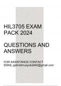 HIL3705 Exam pack 2024(Questions and answers)