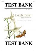 Test Bank for Evolution Making Sense Of Life 2nd Edition by Carl Zimmer, Prof. Douglas Emlen, ISBN:  9781936221554 |COMPLETE TESTBANK| Guide A+