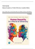 Test Bank - Human Sexuality in a World of Diversity, 7th Canadian Edition (Rathus, 2025), Chapter 1-18 | All Chapters