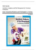 Test Bank - Anesthesia, Analgesia, and Pain Management for Veterinary Technicians, 1st Edition (Romich, 2022), Chapter 1-21 | All Chapters