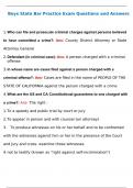 Boys State Bar Practice Exam Questions and Answers
