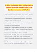 Florida adjusters License Bundled Exams Questions and Answers 100% Verified and Updated | Graded A+