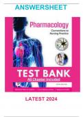 Test Bank for Pharmacology Connections to Nursing Practice, 5th Edition || Verified by experts||Answersheet||Latest 2024