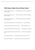 PADI Open Water Exam Study Guide