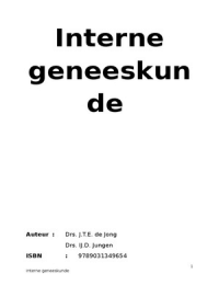 Interne geneeskunde (hfst 2,3,4 en 6) 