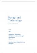 OCR 2023  Design and Technology H004/01:Principlesofdesign engineering ASLevel  QuestionPaper&MarkScheme 