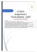 ICT2621 Assignment 2 - 2024 [SEARCHABLE DOCUMENT] Due Date: 04 June 2024