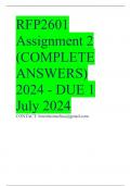 RFP2601 Assignment 2 (COMPLETE ANSWERS) 2024 - DUE 1 July 2024