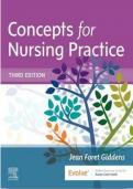 Test Bank Concepts for Nursing Practice (4TH Ed) by Jean Giddens 2024 STUVIA