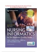 Test Bank for Nursing Informatics for the Advanced Practice Nurse 3rd Edition McBride Tietze