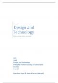 OCR 2023 Designand Technology H405/02:Problemsolvinginfashionand textiles A Level QuestionPaper&MarkScheme (Merged)