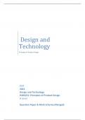 OCR 2023 Designand Technology H406/01:PrinciplesofProductDesign A Level QuestionPaper&MarkScheme (Merged
