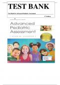 Test Bank for Advanced Pediatric Assessment  3rd Edition by Ellen M .Chiocca, ISBN: 9780826150110 |All Chapters Covered||Complete Guide A+|