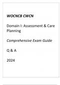 (WOCNCB) CWCN Domain I - III Comprehensive Exam Guide Q & A 2024.