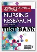 Test Banks Package deal For Nursing Research,,,The Real Deal
