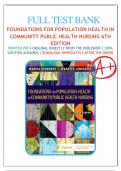 Test Bank For Foundations for Population Health in Community/Public Health Nursing, 6th Edition by Marcia Stanhope, Jeanette Lancaster, All Chapters 1-32 |9780323776899|