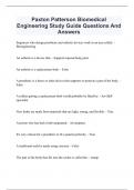 Paxton Patterson Biomedical Engineering Study Guide Questions And Answers