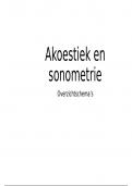 Overzichtsschema's akoestiek en sonometrie